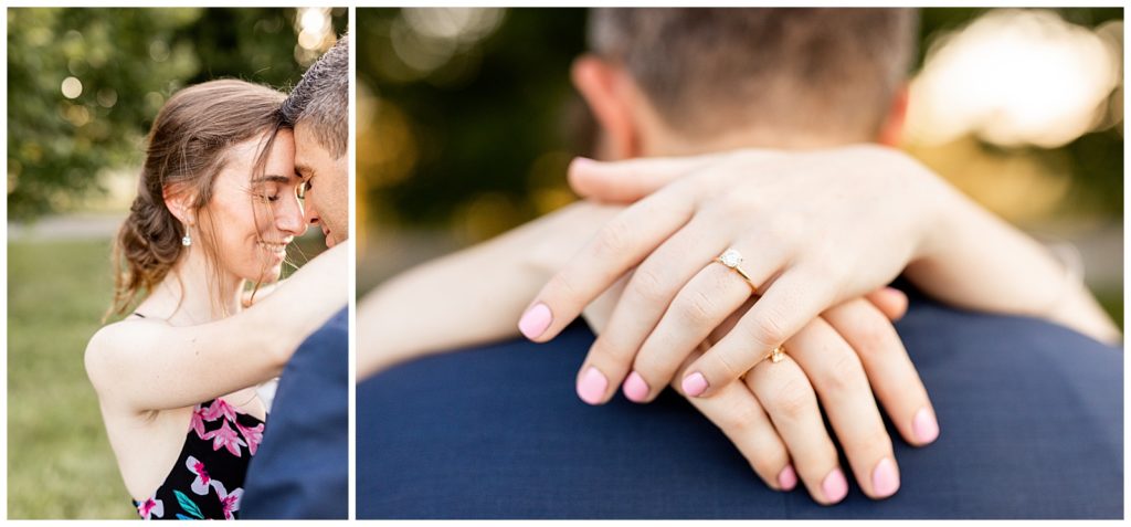 girl-and-guy-forehead-to-forehead-engagement-ring-focus-photo